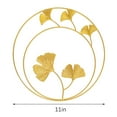 thumbnail image 4 of Colgante de pared Adorno de pared de metal Decoración colgante de fondo para oficina en casa, Hoja de Gingko, Ronda doble Eigraketly HA003591-05, 4 of 6