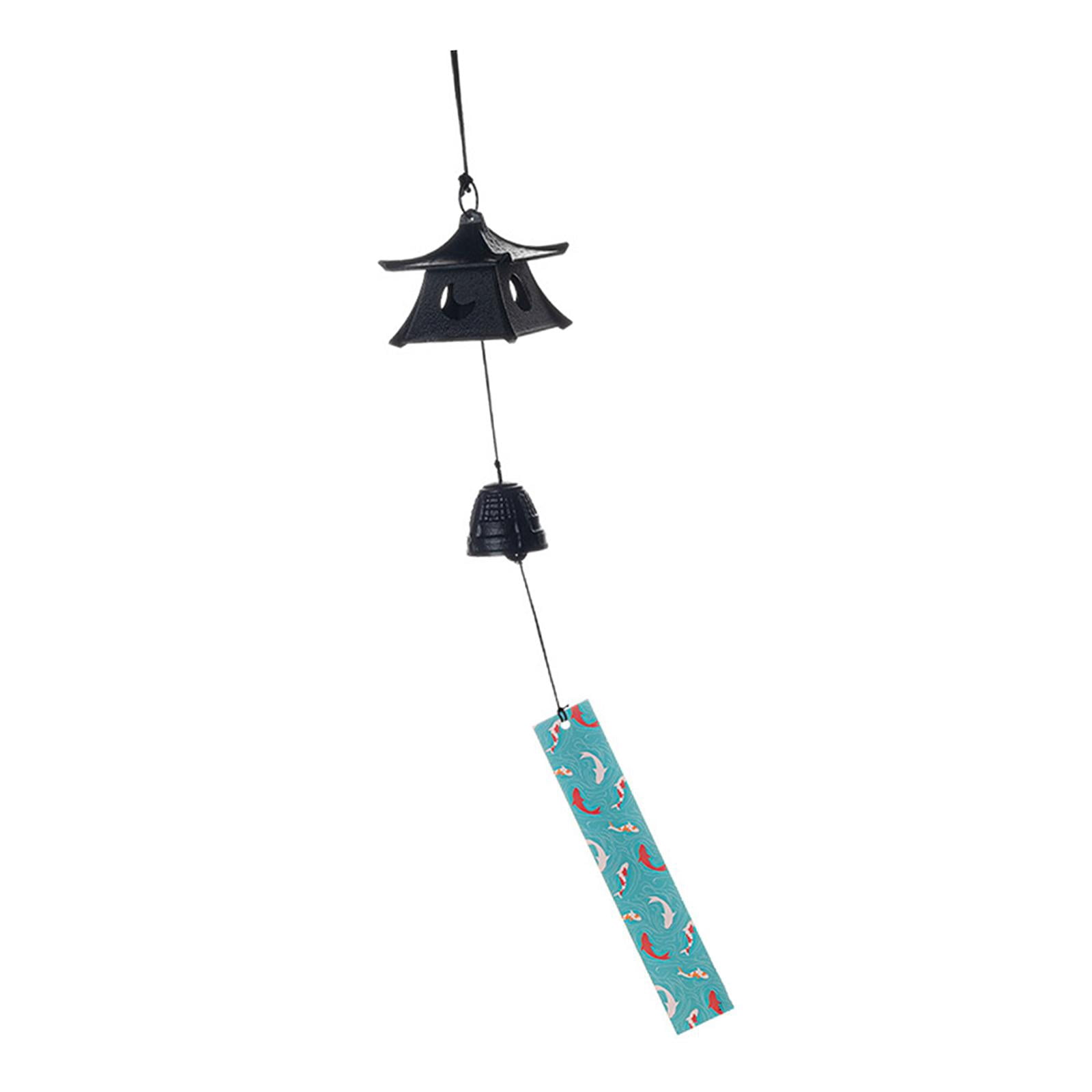 Fzaqwen Cast Iron Wind Chime Hanging Ornament Premium Art Crafts Windchime Wind Bell for Style B