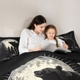 thumbnail image 5 of Manfei Teens Female Men Safari Bear Bedding Comforter Set 2pcs,Woodland Wildlife Twin Comforter Sets Microfiber,Jungle Animal Breathable Bedding Set,Microfiber Bedroom Decor,Reversible, 5 of 8