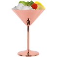 thumbnail image 1 of Verres à Martini en Acier Inoxydable 220ml, Réutilisables Incassables pour Boire du Jus Rose Doré, 1 of 5