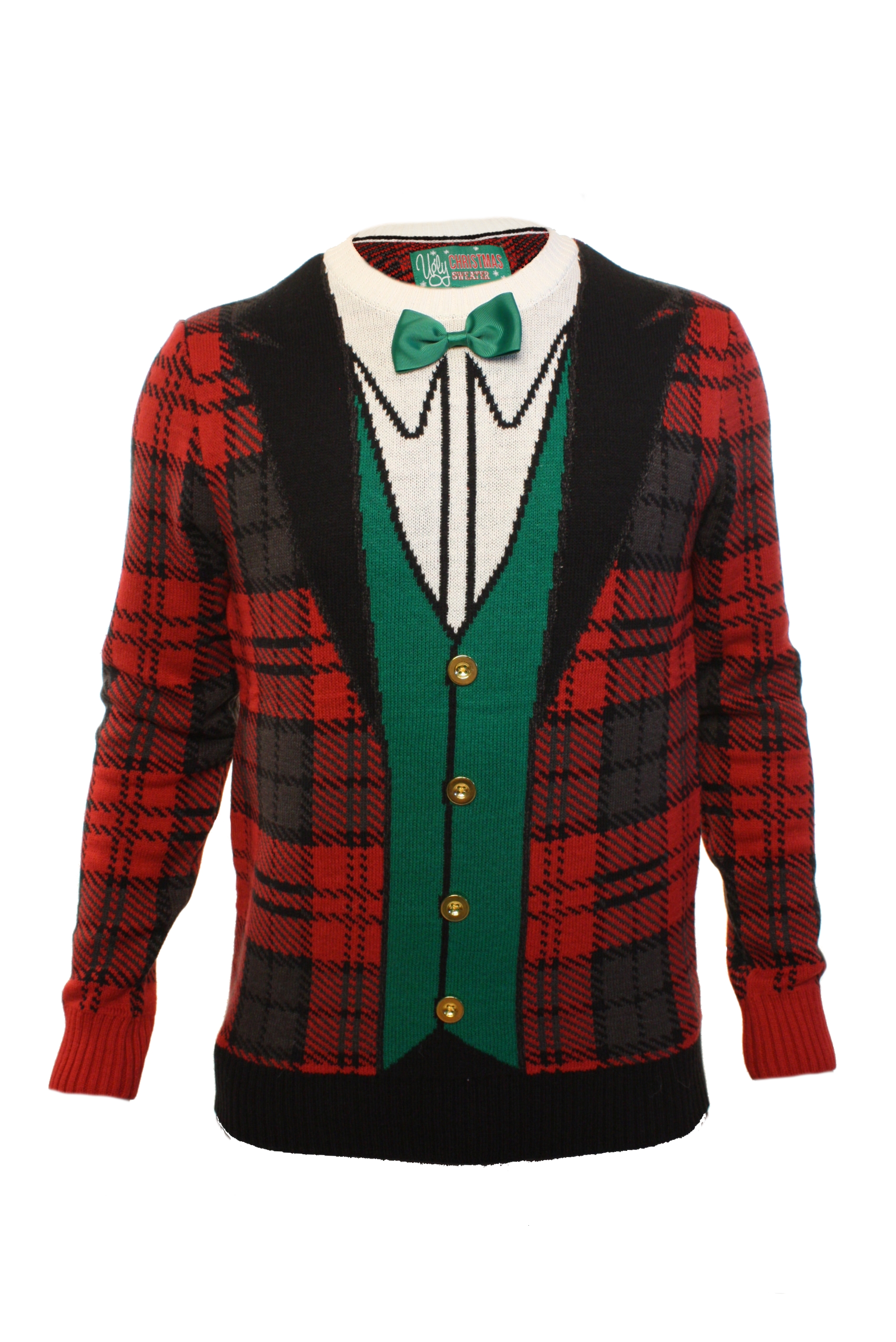 3D Bowtie Xmas Sweatshirt-Large 