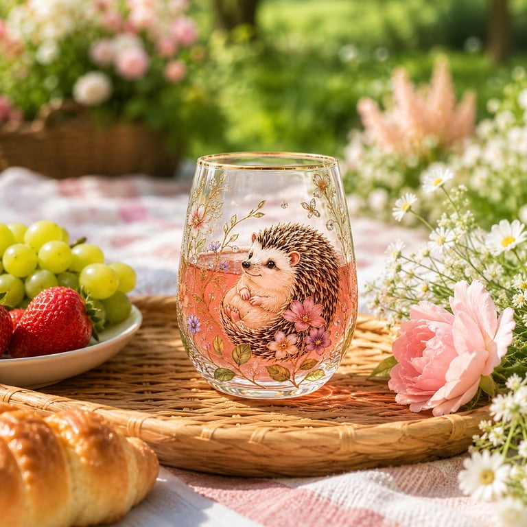 2026 Faerie Dragon Glass Tea Cup – Mystical Dragon and Floral