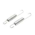 thumbnail image 1 of Unique Bargains 2pcs Silver Tone Metal Motorcycle Foot Kickstand Side Stand Spring for GN125, 1 of 2