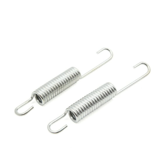 Unique Bargains 2pcs Silver Tone Metal Motorcycle Foot Kickstand Side Stand Spring for GN125