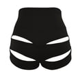 thumbnail image 2 of Tittly Shorts for Women Womens Shorts Womens High Waisted Cut Out Yoga Workout Gym Night Club Butt Lifting Booty Shorts Sweatpants Women Yoga Pants Black L, 2 of 4