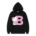 thumbnail image 3 of Sudadera con capucha de manga larga para hombre y mujer, A-Z con letras de Hello Kitty, ropa de dibujos animados, Kawaii, regalo de cumpleaños, Sanrio, color negro, 2024, 3 of 5