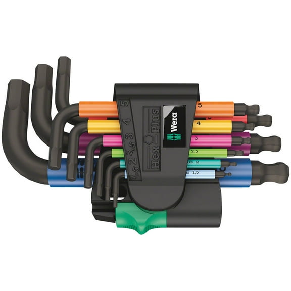 Wera 133164 Multicolor 2 Metric Hex-Plus L-key Set, BlackLaser