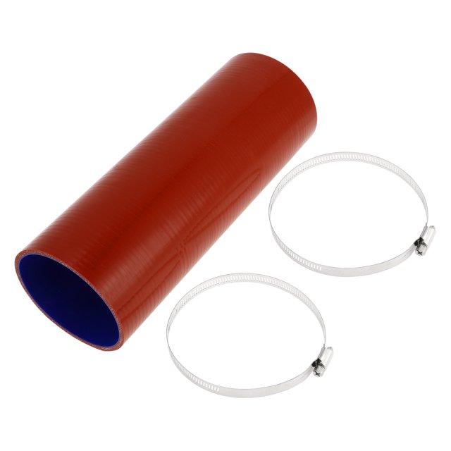 Ofertas Únicas 1 Juego 102mm/4.02" ID 305mm/12.01" Longitud 0 Grados Manguera de Silicona para Refrigerante de Coche con Abrazaderas Universal