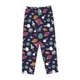 thumbnail image 6 of Uemuo Rocket Satellite Pattern Women's Wide Leg Palazzo Lounge Pants with Pockets Light Weight Loose Comfy Casual Pajama Pants-Large, 6 of 9