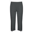thumbnail image 2 of HomeDM Leggings for Women Lace Trim Bottom High Waisted Dark Gray Workout Athletic Running Yoga Capri Pants Size M, 2 of 4