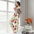thumbnail image 4 of Uemuo Tomatoes Pattern Women's Wide Leg Palazzo Lounge Pants with Pockets Light Weight Loose Comfy Casual Pajama Pants-X-Large, 4 of 9