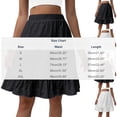 thumbnail image 3 of Womens Cute Lace Skirts Elastic High Waist Ruffled Hem Knee Length Skorts Summer Dressy Casual Built In Shorts Skirt, 3 of 5