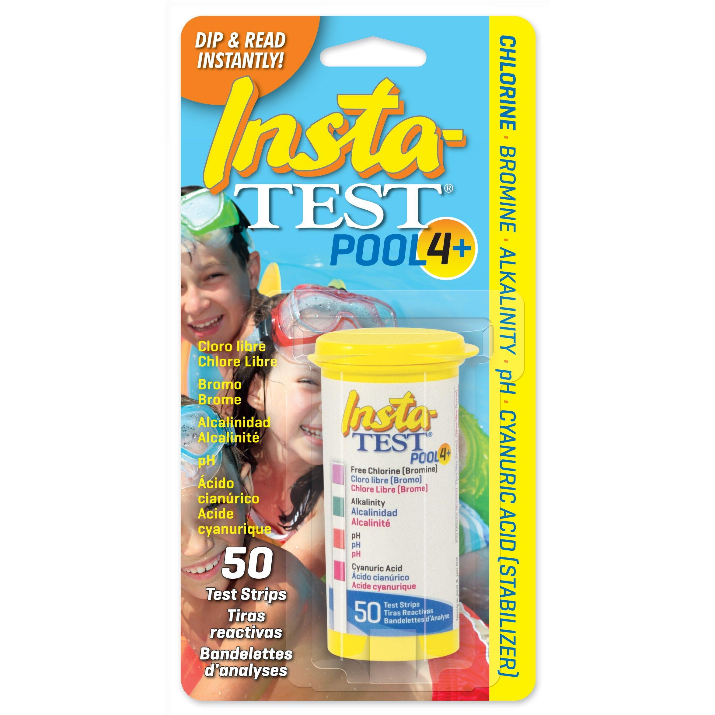 Lamotte Insta Test Strips Pool 4 Plus Free Chlorine Alkalinity Cyanuric Acid pH