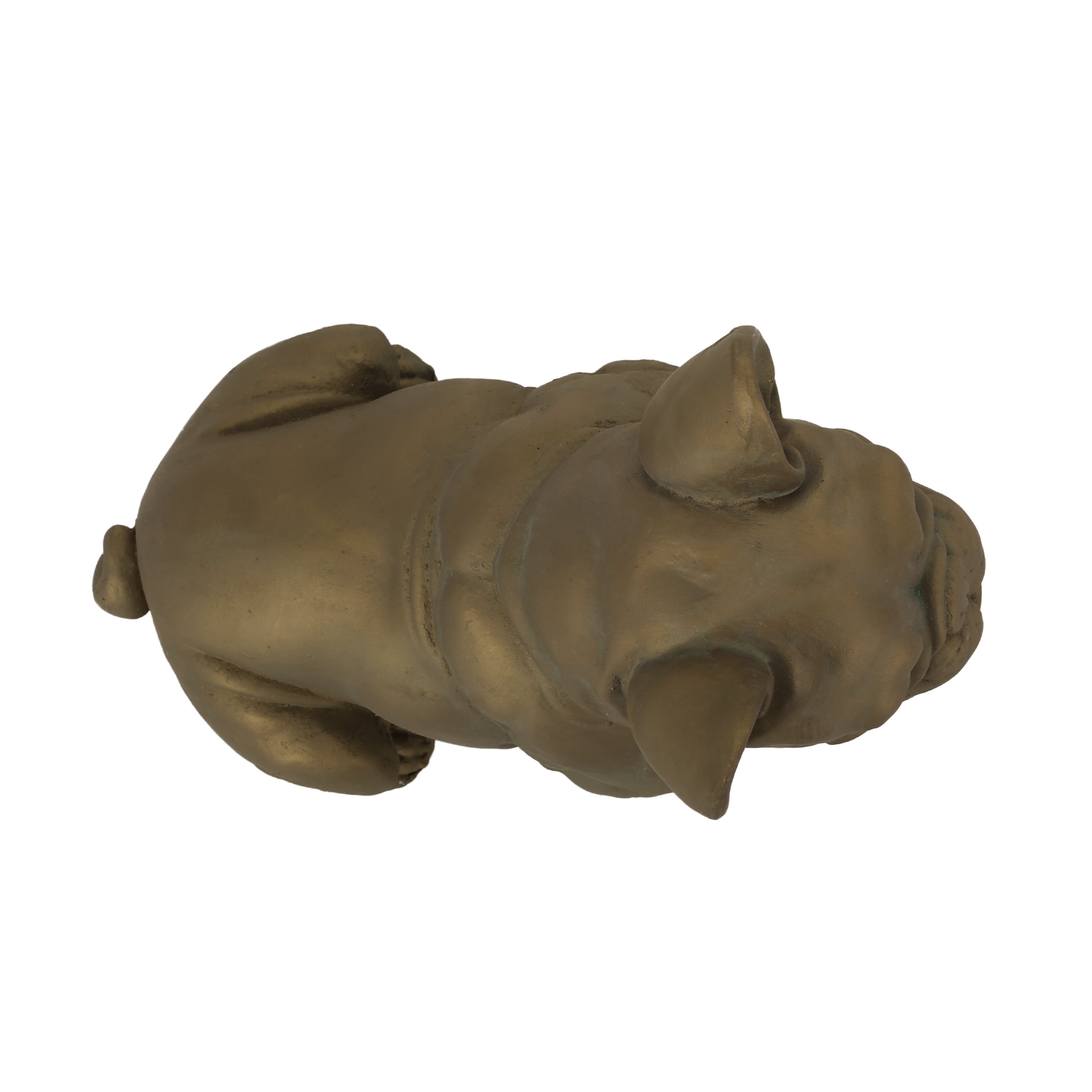 Noble House Delamore Outdoor French Bulldog Garden Statue in Rustic Gold