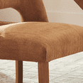 thumbnail image 4 of Vknow Furniture Modern Chenille Upholstered Dining Chairs Set of 2 with Cutout Back and Solid Wood Legs for Dining Room, Kitchen and Living Room,Orange, 4 of 8