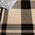 thumbnail image 6 of SAFAVIEH Courtyard Benjamin Plaid Indoor/Outdoor Runner Rug, Black/Bone, 2'3" x 6'7", 6 of 12