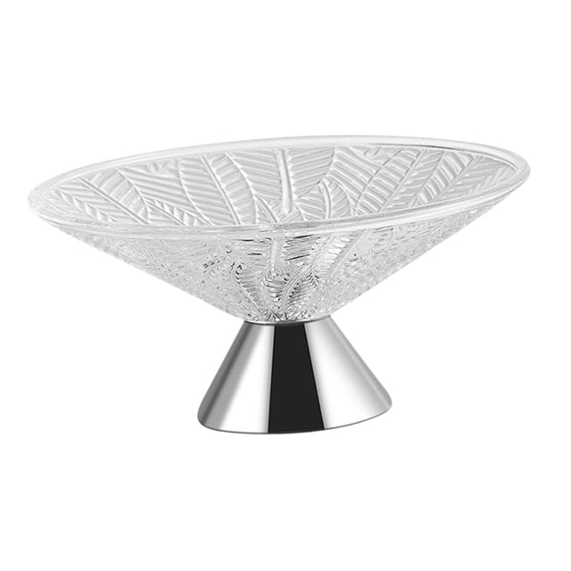 Frutero de cristal con patas, bandeja para frutas, cuenco con Pedestal moderno para encimera de cocina, cuenco de cristal decorativo para centro de Hoja Argenta