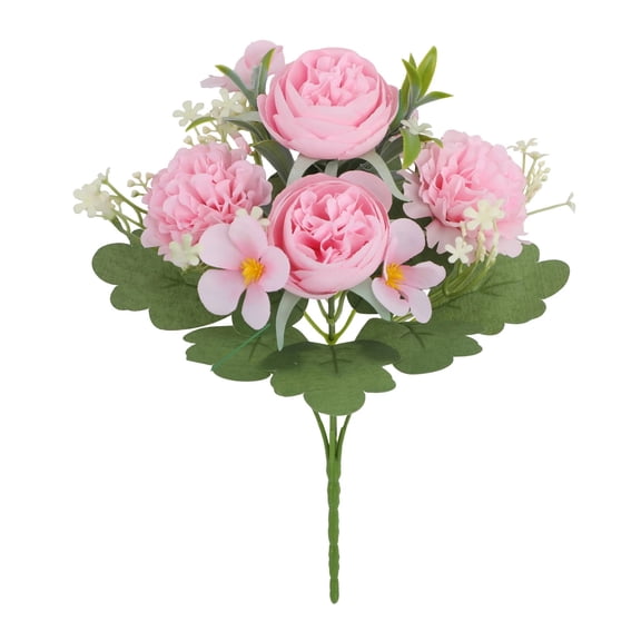 1 Bundles Peonies Artificial Flowers Fake Hydrangea Silk Peony Bouquet Bulk for Vase Floral Arrangements Wedding Arch Decor Centerpiece Table Decorations (B)
