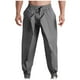 thumbnail image 1 of Pantalones largos de moda para hombre, casuales, de color sólido, con bolsillos y cintura elástica, pantalones cargo casuales para hombre., 1 of 5