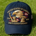 thumbnail image 3 of United States 250th Anniversary Celebration Hat, Adjustable Retro Bald Eagle Patriotic Cap for Men Women, 3 of 10