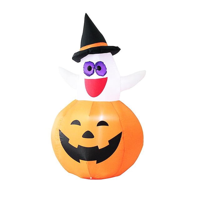 Halloween Decoration Inflatable Pumpkin 150CM, Waterproof Pumpkin with LED Lights, Polyester, for Indoor and Outdoor Halloween Party Decoration