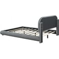 thumbnail image 4 of Full Size Bed Frame, Queen Size Upholstered Platform Bed with Thick Fabric, Solid Frame and Stylish Curve-Shaped Design, Easy Assembly, No Box Spring Needed, 4 of 8