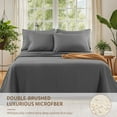 thumbnail image 4 of SONORO KATE 6 Pieces Bed Sheet Set, 1800 Series Soft Microfiber Queen Sheets with 16" Deep Pocket, Dark Gray, 4 of 7