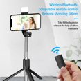 thumbnail image 3 of MesaSe Selfie Stick Multifunctional Extendable Adjustable  360 Degree Rotation Taking Photos with Fill Light Bluetooth-compatible 4.0 Cell Phone Selfie Tripod for Video Shooting, 3 of 7