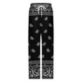 thumbnail image 4 of Bandana Pattern Pajama Pants Comfortable Elastic Waist Pajamas Fashion Sleepwear Bottoms Plus Size Homewear, 4 of 6