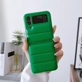 thumbnail image 1 of Down Jacket Phone Case Compatible With Samsung Galaxy Z Flip 4, Pc Frame+ Pu Leather Protective Cover, 1 of 4
