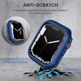 thumbnail image 3 of [2 Pack] IBAOLEA Compatible for IBAOLEA Watch Case Series 7 41mm，Hard PC Edge Bumper Case Protective Cover Frame Compatible for iWatch Series 7 41mm Blue+Blue For apple watch 7 41mm, 3 of 7