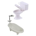 thumbnail image 1 of Muebles para Casa de Muñecas, Modelo de Exhibición, Baño con Inodoro, 1 of 9
