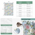 thumbnail image 6 of Blue Spring Floral Balloon Curtains for Windows, Bedroom Curtains 54 Inch Length, Elegant Farmhouse Flowers Birds Watercolor Tie Up Curtains Panels Thermal Insulated Bathroom Curtains Window 42"x54", 6 of 8