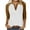Brown, variant on T Shirts For Women Fashion Tees Tops Patchwork 3/4 Sleeve Half Button V Neck Layer Clothes