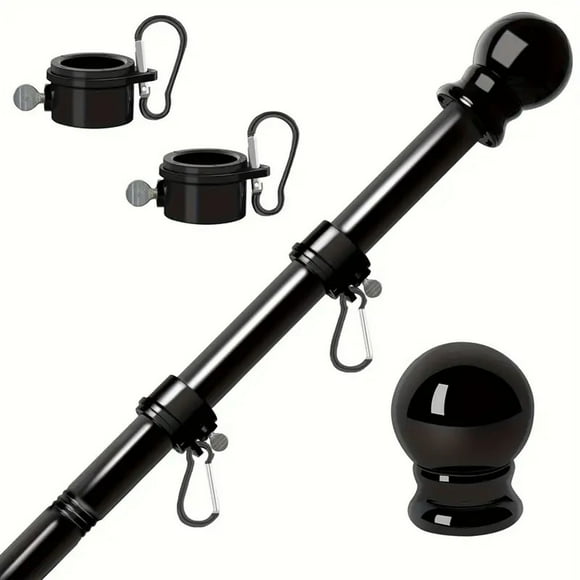 Wall Mount Flagpole Kit 360 Degree Rotating Stainless Steel Flag Pole with Swivel Tilt Bracket for House Outdoor Garden Yard Fence Patio Deck Commercial Residential American Flag Display