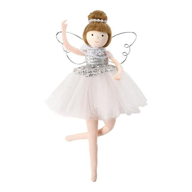Colgante de Muñeca Navideña Strade Fareast Limited Ángel de Ballet Adorno Para Navidad Plata