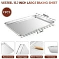 thumbnail image 6 of VeSteel Baking Cookie Sheet Set of 2, 17.7 x 13 x 1 inches Stainless Steel Rectangle Baking Pan Oven Tray, Dishwasher Safe, 6 of 7