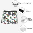 thumbnail image 3 of Susaid Dinosaur on Excavator2 Print Men's Mesh Boxer Briefs Cooling Breathable Sports Underwear Wide Waistband Boxer Briefs W/Fly-Large, 3 of 5