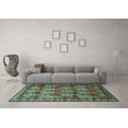 thumbnail image 3 of Ahgly Company Machine Washable Indoor Rectangle Persian Turquoise Blue Traditional Area Rugs, 3' x 5', 3 of 4