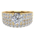 thumbnail image 5 of Double French-Set Band Diamond Wedding Ring Set 1.85 CT 18K Gold ( G , VS ), 5 of 6