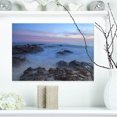 thumbnail image 1 of Long Exposure at Sunset over Rocks - Modern Beach Canvas Art Print, 1 of 3