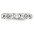 thumbnail image 4 of 14K White Gold Ring Band Wedding Diamond Round 5-Stone, 4 of 7