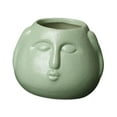 thumbnail image 4 of Almencla Funny Cartoon Planter Artwork Creative Flowerpot for Farmhouse Entryway Cafe Green, 4 of 8