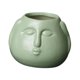 thumbnail image 4 of Maceta de cerámica pequeña decorativa con diseño de dibujos animados divertidos Verde, 4 of 8