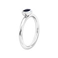 thumbnail image 3 of 2/3 Carat (ctw) Lab-Created Blue Sapphire Ring in Sterling Silver, 3 of 4