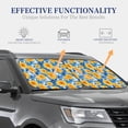 thumbnail image 2 of Lsque Ocean Wave Sunflower 2 PCS Windshield Sun Shade | CarFoldable Window Covers | Car Accessories Reflect UV for Universal Cars SUV Truck | Small, 2 of 7