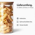 thumbnail image 5 of Airtight storage jars with lids [4x 1200ml] - Glass storage containers with lids - Storage jars with BPA free silicone seals - Grain storage jars with, 5 of 5