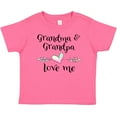 thumbnail image 3 of Inktastic Grandma and Grandpa Love Me Heart Grandchild Boys or Girls Baby T-Shirt, 3 of 5