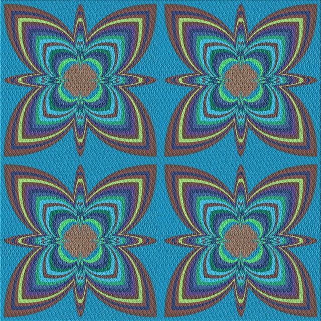 Ahgly Company Machine Washable Indoor Square Transitional Dark Turquoise Green Area Rugs, 5' Square