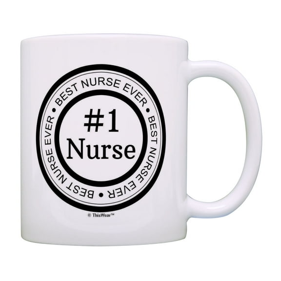 ThisWear Nurse Appreciation Gifts Best Nurse Ever Mug #1 Nurse Nurse Coffee Mug